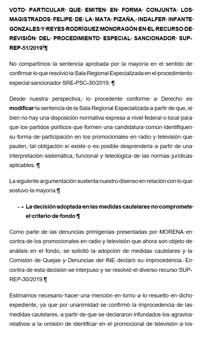 VOTO PARTICULAR QUE EMITEN EN FORMA CONJUNTA LOS MAGISTRADOS FELIPE DE LA MATA PIZAÑA, INDALFER INFANTE GONZALES Y REYES RODRÍGUEZ MONDRAGÓN EN EL RECURSO DE REVISIÓN DEL PROCEDIMIENTO ESPECIAL SANCIONADOR SUP-REP-51/2019