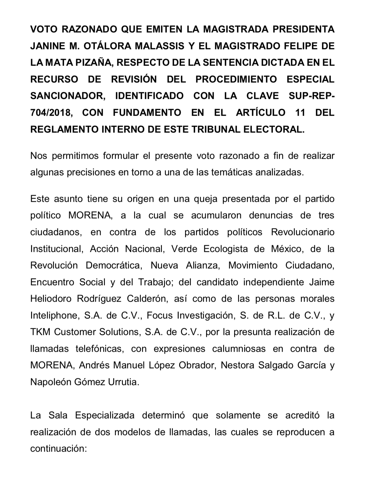 Voto razonado en el SUP-REP-704/2018