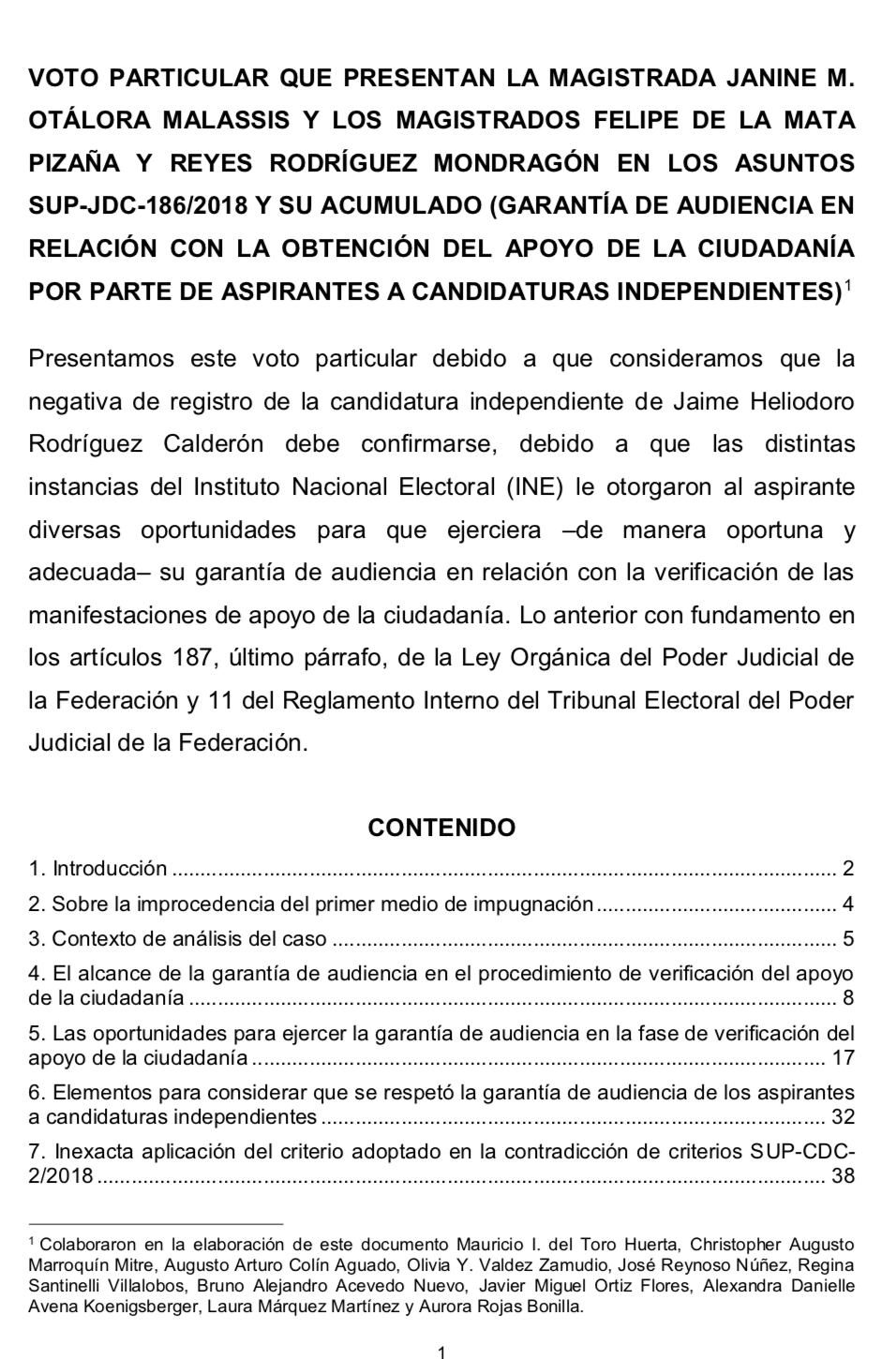 SUP-JDC-186/2018 y acumulado