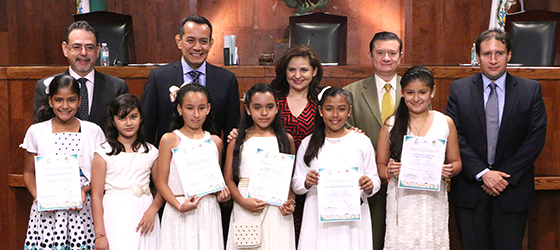 LA SALA REGIONAL GUADALAJARA DEL TEPJF REALIZÓ ESTE DÍA EL PRIMER EJERCICIO DEL TRIBUNAL ELECTORAL INFANTIL 2015.