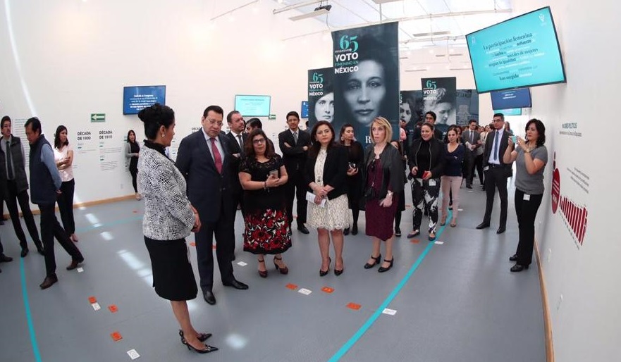 Inaugura el TEPJF exposición conmemorativa por el 65 aniversario del voto femenino en México