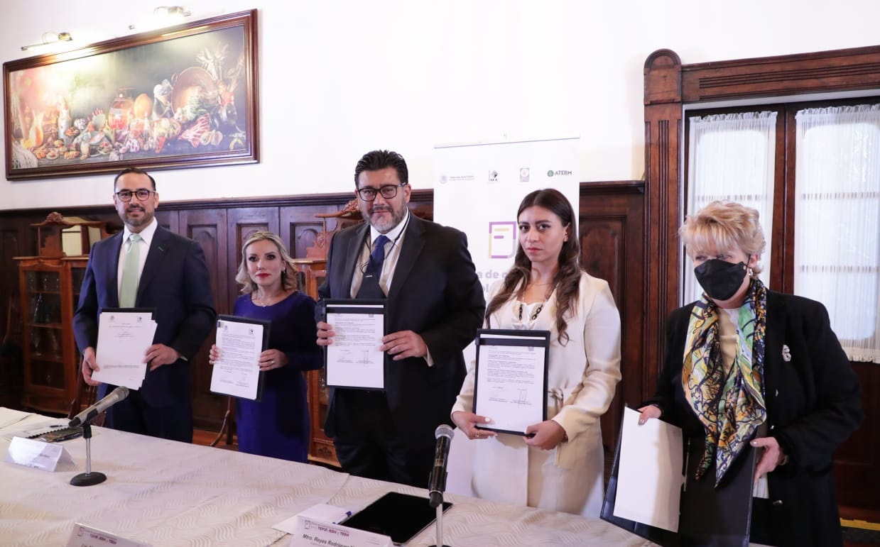 Firma TEPJF con autoridades electorales de Hidalgo convenio para implementar buenas prácticas en materia de justicia abierta e impulsar la innovación tecnológica