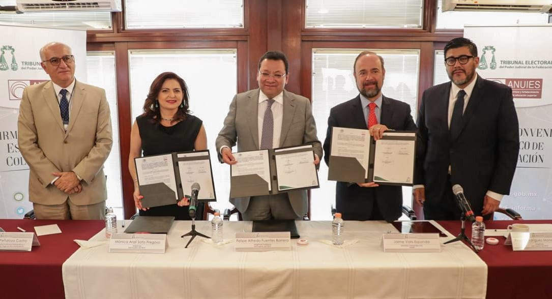 TEPJF y ANUIES firman convenio de colaboración