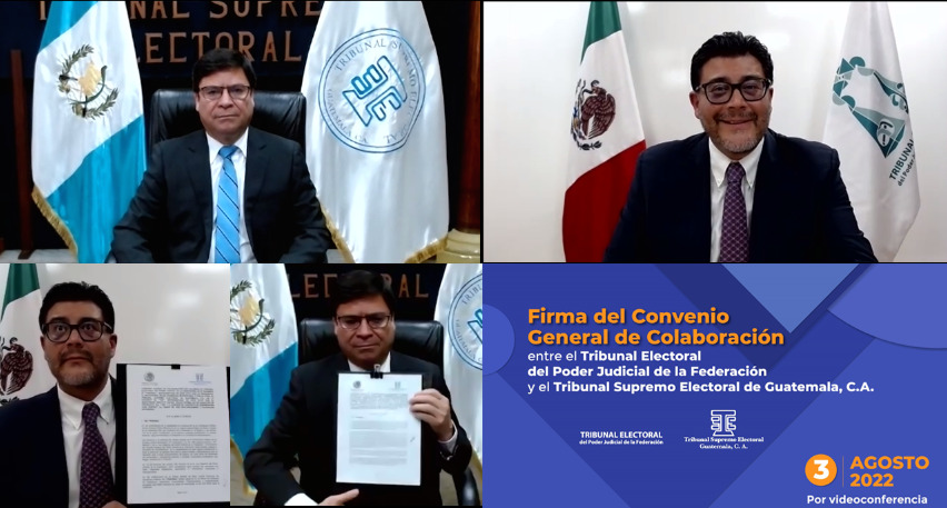 El Tribunal Electoral del Poder Judicial de la Federación firma un Convenio General de Colaboración con el Tribunal Supremo Electoral de Guatemala