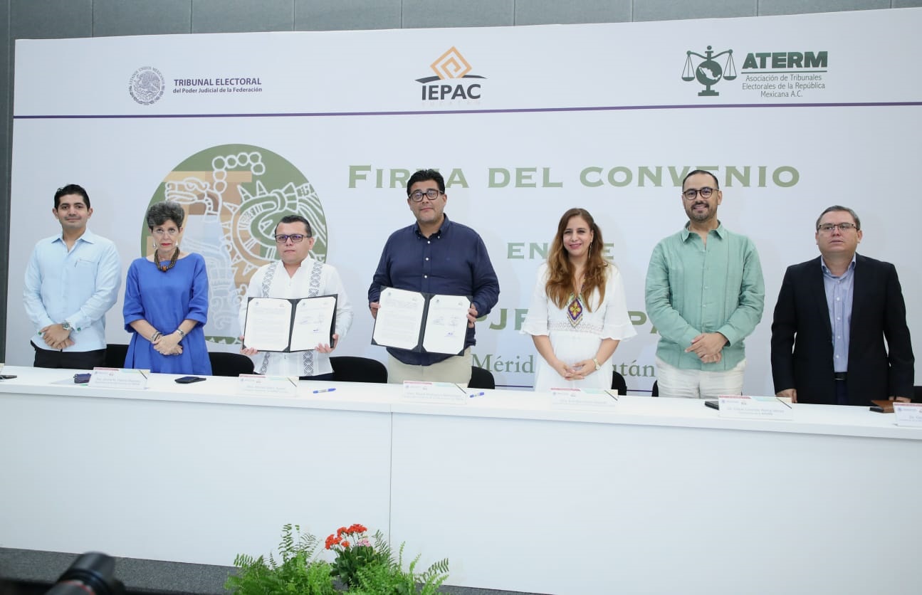 Firma el TEPJF convenio de colaboración con el Instituto Electoral y de Participación Ciudadana de Yucatán para mayor capacitación de servidoras y servidores electorales locales