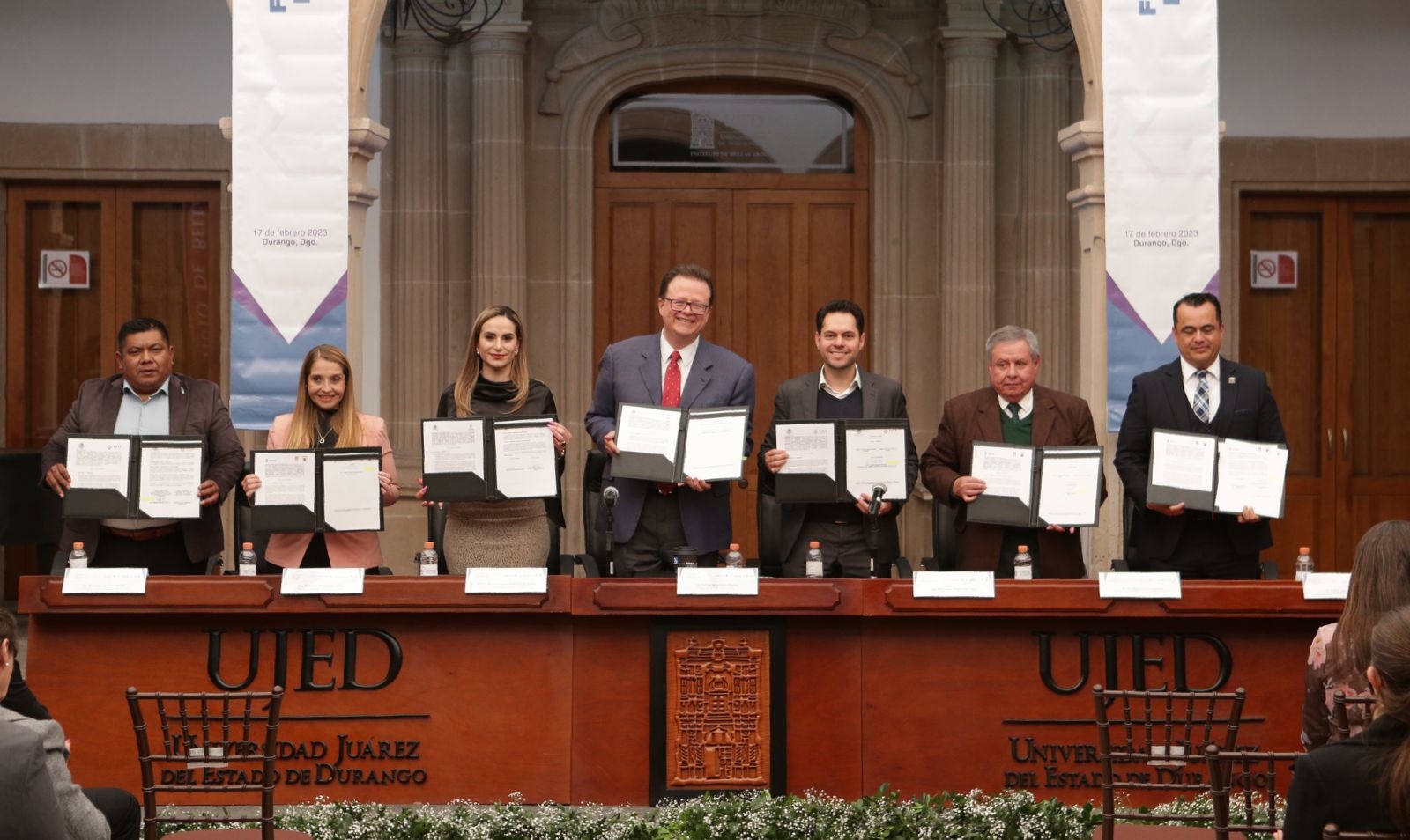 El TEPJF firmó convenios académicos con el Tribunal Electoral de Durango, el Congreso del estado y con la Universidad Juárez