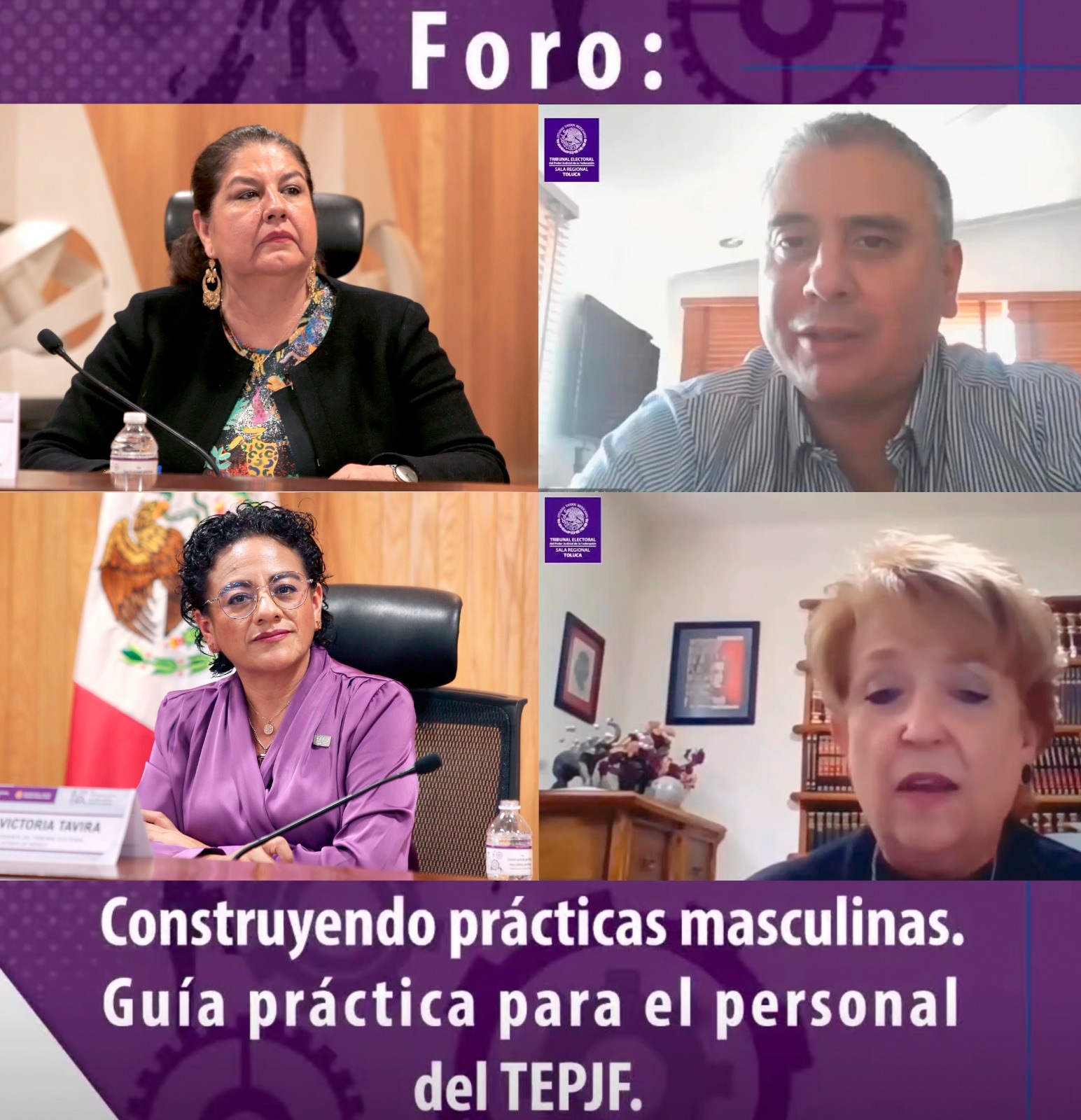 Magistradas, magistrados y especialistas participaron en el foro “Construyendo prácticas masculinas positivas. Guía práctica para el personal del TEPJF”<br />