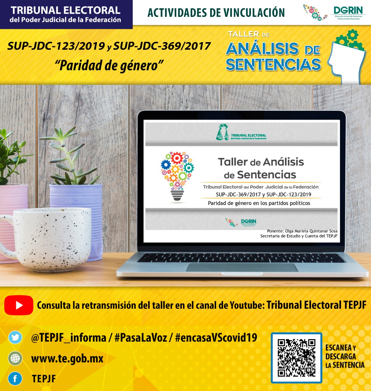 Se realizó el Taller de Análisis de Sentencias Virtual sobre Paridad de Género