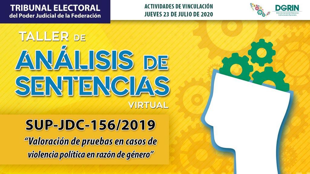 Se celebra Taller de Análisis de Sentencias Virtual sobre valoración de pruebas en casos de violencia política en razón de género