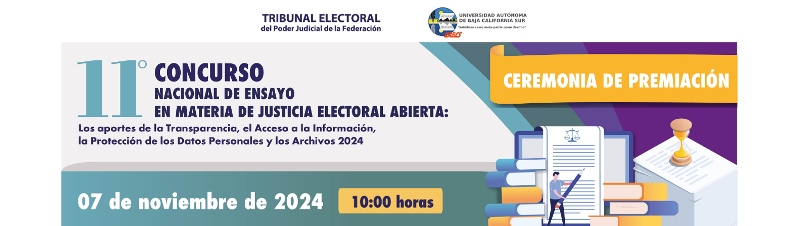 CEREMONIA DE PREMIACIÓN -11° CONCURSO NACIONAL DE ENSAYO EN MATERIA DE JUSTICIA ELECTORAL ABIERTA 2024