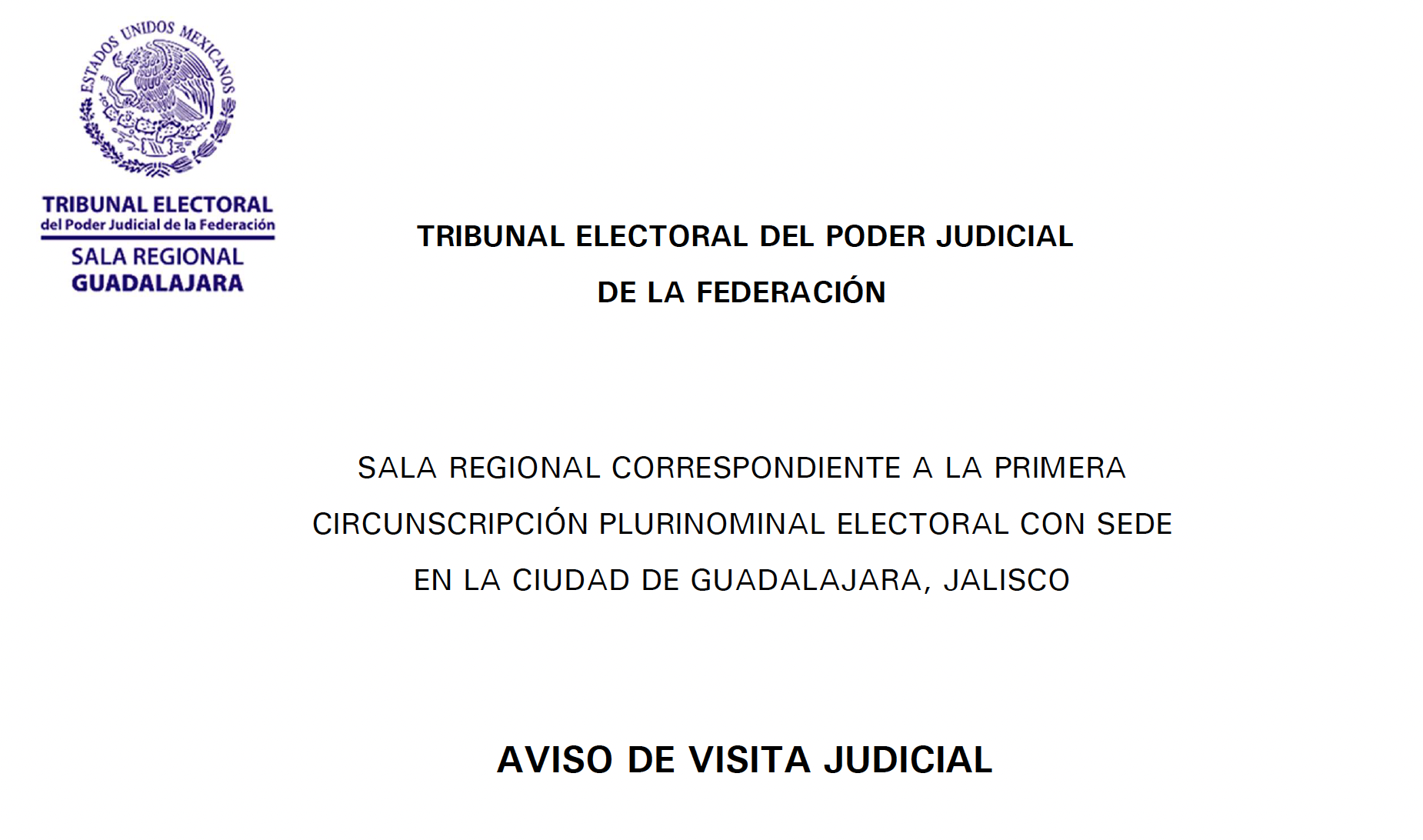 Aviso de Visita Judicial